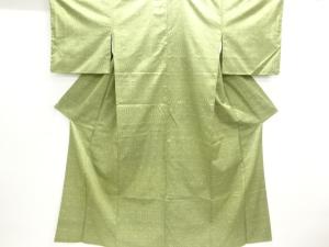 アンティーク　抽象模様織出し手織り紬着物